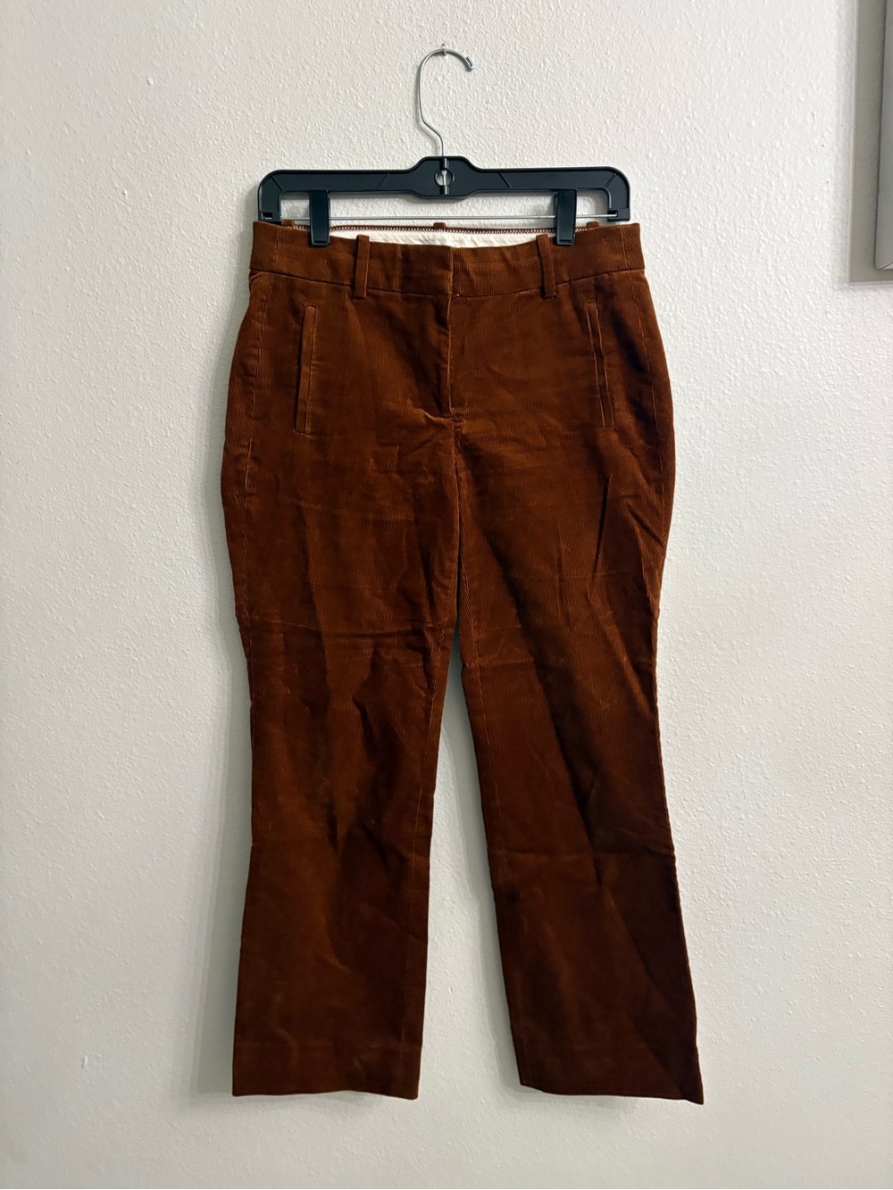 women's brown corduroy flare/cropped pants from J.Crew